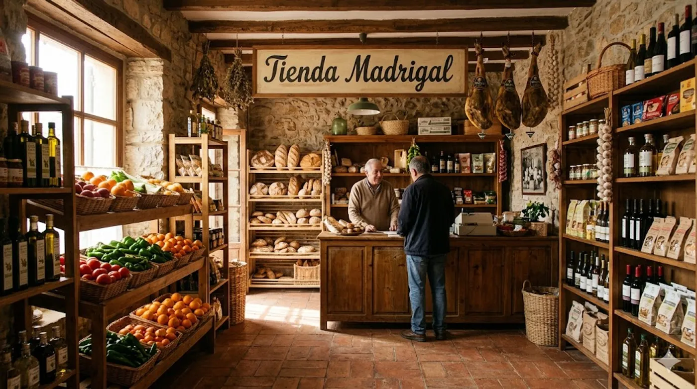 Fachada principal de Los Molinos La Vera en Madrigal de la Vera, Cáceres