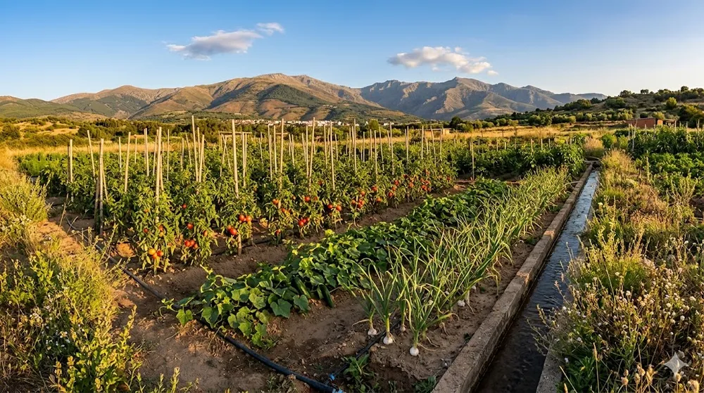 Huerta de cosecha propia de Los Molinos La Vera en Madrigal de la Vera