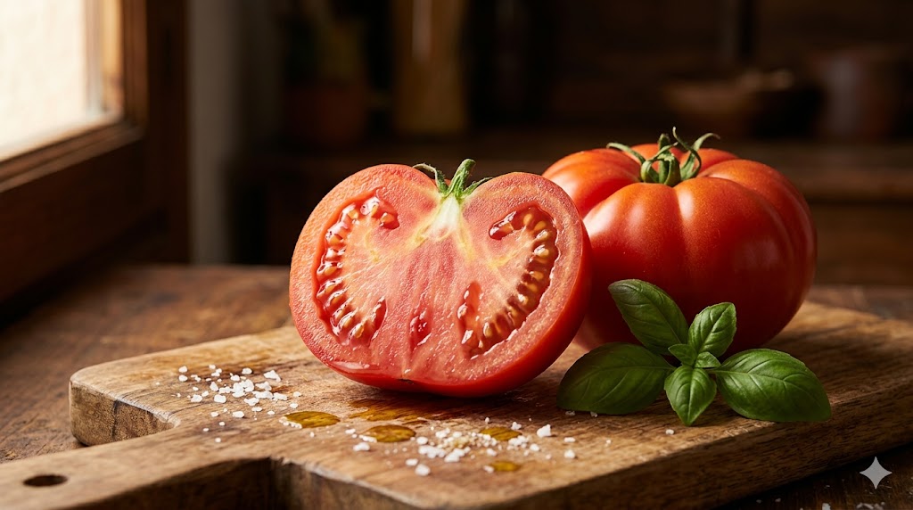 Tomates frescos de cosecha propia de la huerta de Los Molinos La Vera